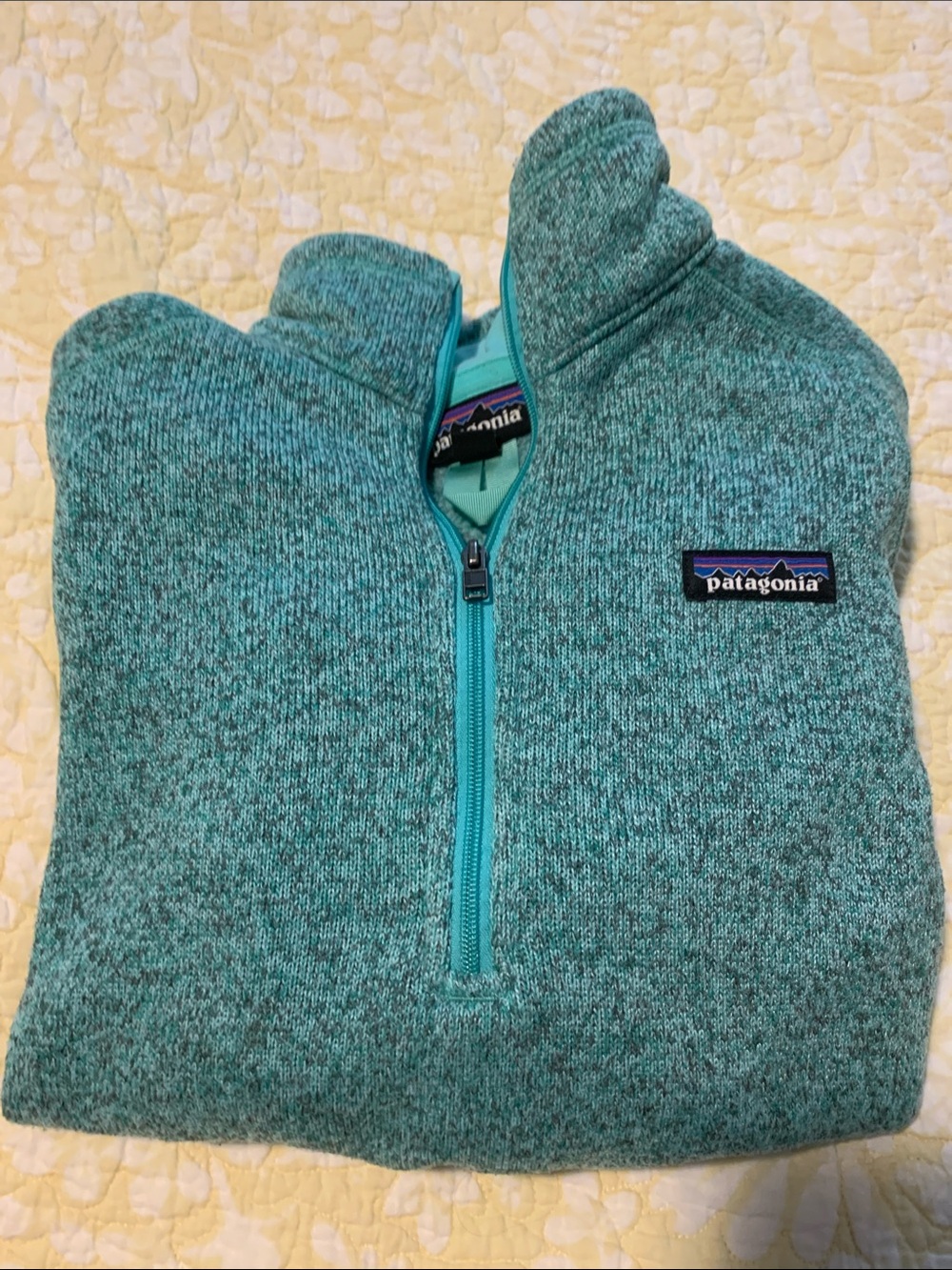 Patagonia Women’s Teal Quarter-Zip better sweater